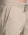 Shop Men's Light Khaki Slim Fit Cargo Joggers