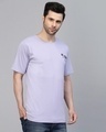 Shop Men's Light Purple Printed T-shirt