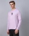 Shop Men's Lilac Bloom Beast Within Graphic Printed Oversized T-shirt-Full