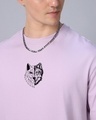 Shop Men's Lilac Bloom Beast Within Graphic Printed Oversized T-shirt