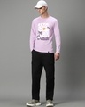 Shop Men's Lilac Bloom Purple Wave Graphic Printed T-shirt-Full