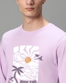 Shop Men's Lilac Bloom Purple Wave Graphic Printed T-shirt