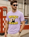 Shop Men's Lilac Bloom Woah Mama Graphic Printed T-shirt-Front