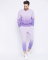 Shop Men's Lilac Cotton Ombre Oversized Sweatpants