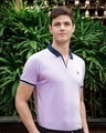 Shop Men's Lilac Polo T-shirt-Design