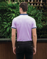 Shop Men's Lilac Polo T-shirt-Full