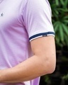 Shop Men's Lilac Polo T-shirt