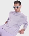 Shop Men's Lilac Oversized Sweater-Front