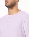 Shop Men's Lilac Waffle Henley T-shirt