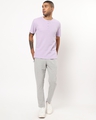 Shop Men's Lilac Waffle Henley T-shirt-Full