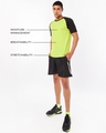Shop Men's Lime Colorblock Training T-shirt-Full
