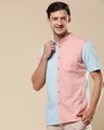 Shop Men's Linen Color Block Shirt-Front