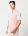 Shop Men's Linen Color Block Shirt-Design