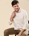 Shop Men's Beige Relaxed Fit Shirt-Front