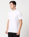 Shop Men's White Linen Henley Neck Relaxed Fit Casual T-shirt-Design