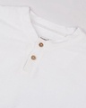 Shop Men's White Linen Henley Neck Relaxed Fit Casual T-shirt