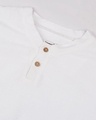 Shop Men's White Linen Henley Neck Relaxed Fit Casual T-shirt