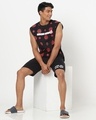 Shop Men's Black Iron Man Typography Lounge Shorts-Full