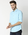 Shop Men's Lt Blue Casual Slim Fit Over Dyed Shirt-Design