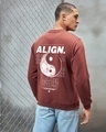Shop Men's Brown Align Graphic Printed Sweatshirt-Front