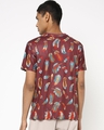 Shop Men's Maroon All Over Feather Printed T-shirt-Design