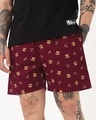 Shop Men's Maroon All Over Printed Boxers-Front
