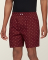 Shop Men's Maroon All Over Printed Cotton Boxers