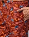 Shop Men's Maroon All Over Printed Pyjamas