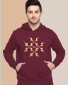 Shop Men's Maroon Always Stay Strong Graphic Printed Hoodie-Front