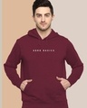 Shop Men's Maroon Basics Typography Hoodie-Front