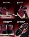 Shop Men's Maroon & Black Deadpool Color Block High Top Sneakers-Full