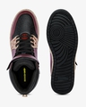 Shop Men's Maroon & Black Deadpool Color Block High Top Sneakers