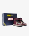 Shop Men's Maroon & Black Deadpool Color Block High Top Sneakers