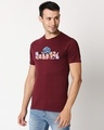 Shop Men's Maroon BTS Printed T-shirt-Full