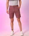 Shop Men's Maroon Button and Zip Shorts-Front