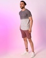 Shop Men's Maroon Button and Zip Shorts