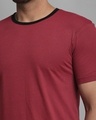 Shop Men's Maroon Slim Fit T-shirt-Full