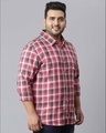 Shop Men's Maroon Checks Stylish Full Sleeve Casual Shirt-Full