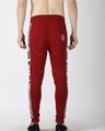 Shop Men's Maroon Color Block Joggers-Full