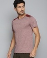 Shop Men's Maroon Color Block T-shirt-Design