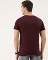 Shop Men's Maroon Colourblocked T-shirt