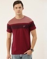 Shop Men's Maroon Colourblocked T-shirt