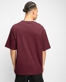 Shop Men's Maroon Deadpool Reloaded Graphic Printed Oversized T-shirt-Design