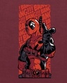 Shop Men's Maroon Deadpool Reloaded Graphic Printed Oversized T-shirt