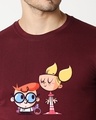 Shop Men's Maroon Dexter & Didi Cotton T-shirt