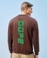 Shop Men's Brown Dope Graphic Printed Sweatshirt-Front