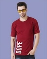 Shop Men's Maroon Dope Typography T-shirt-Front