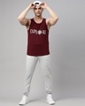 Shop Men's Maroon Explore Typography Vest