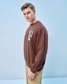 Shop Men's Brown Geto Graphic Printed Oversized Sweatshirt-Design