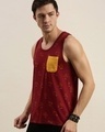 Shop Men's Maroon Graphic Print Tank Top